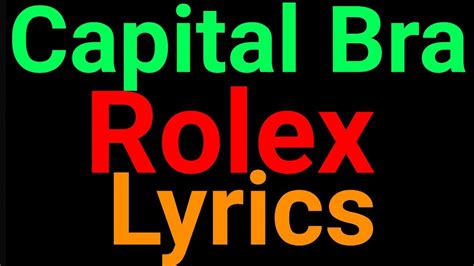 capital bra ja wir tragen rolex original|capital bra lyrics.